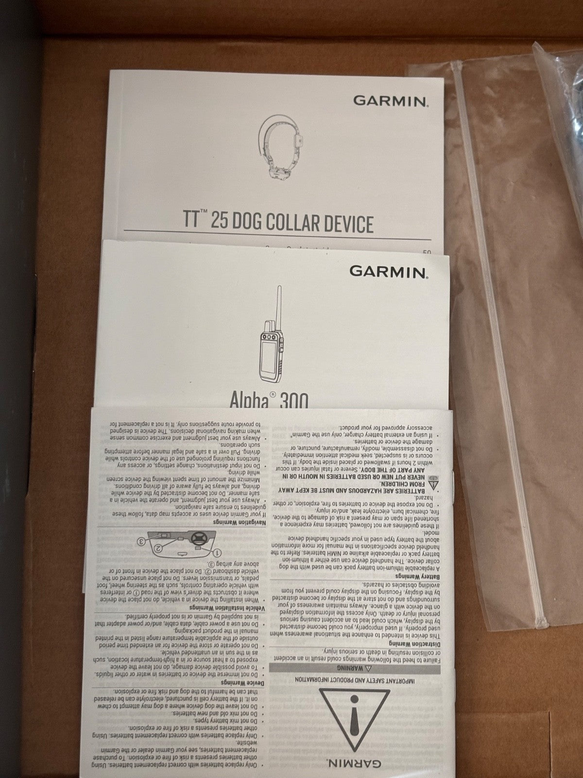 like New Garmin Alpha 300 TT 25 Remote Training System Black 010-02447-62